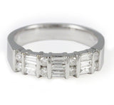 14k White Gold Diamond Art Band