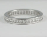 14k White Gold Princess Cut Diamond Eternity Band