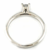 14k White Gold Solitaire Round Brilliant Diamond Engagement Ring
