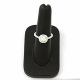 14k White Gold Halo Diamond Ring