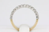 14k Yellow and White Gold Diamond Wedding Band