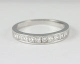 14k White Gold Princess Cut Diamond Band