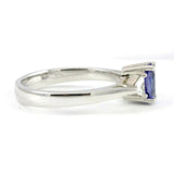 14k White Gold Tanzanite / Diamond Ring