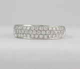 14k White Gold Pavé Set Diamond Ring
