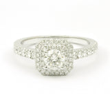 14k White Gold Diamond Engagement Ring