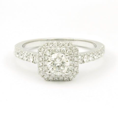 14k White Gold Diamond Engagement Ring