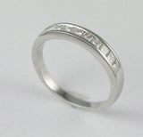 14k White Gold Princess Cut Diamond Band