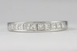 14k White Gold Princess Cut Diamond Band
