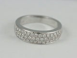 14k White Gold Pavé Set Diamond Ring