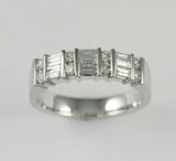 14k White Gold Diamond Art Band