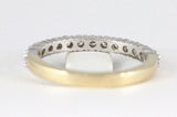 14k Yellow and White Gold Diamond Wedding Band