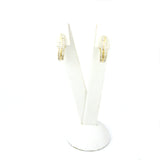 14k Yellow Gold Diamond Huggie Earring