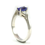 14k White Gold Tanzanite / Diamond Ring