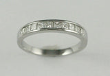14k White Gold Princess Cut Diamond Band