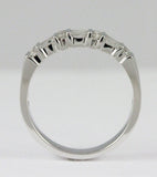 14k White Gold Diamond Art Band