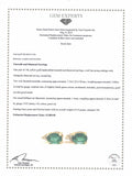 14k Yellow Gold Emerald Diamond Stud Earrings, 2.00/0.10 ct.