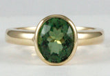 18k Yellow Gold Green Tourmaline Ring