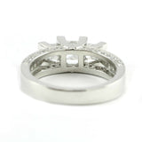 Platinum Diamond Princess Cut Engagement Ring
