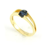 18k Yellow Gold Sapphire Engagement Ring