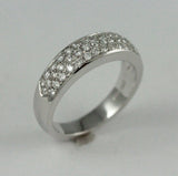 14k White Gold Pavé Set Diamond Ring